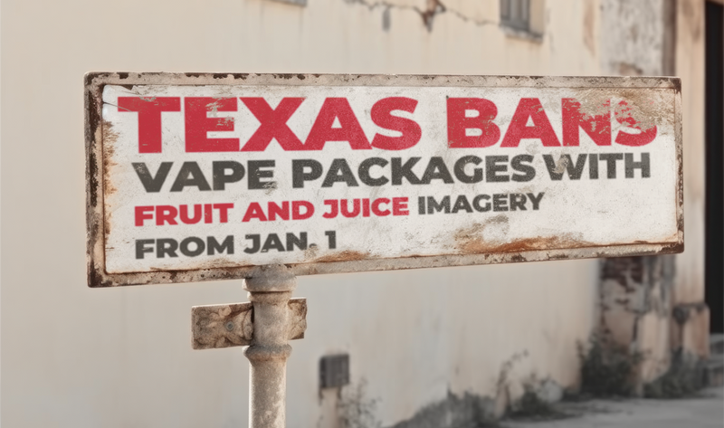 Texas Bans Vape Packages with Fruit and Juice Imagery from Jan. 1