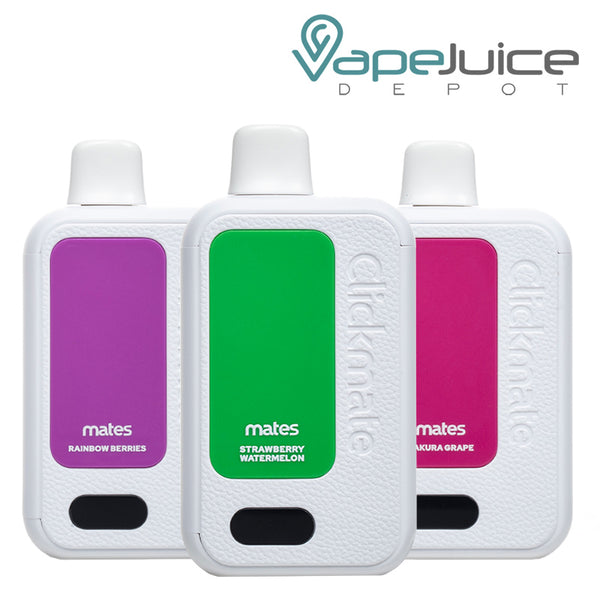 Three Flavored of 7 Daze Clickmate 15000 Disposable Kit - Vape Juice Depot