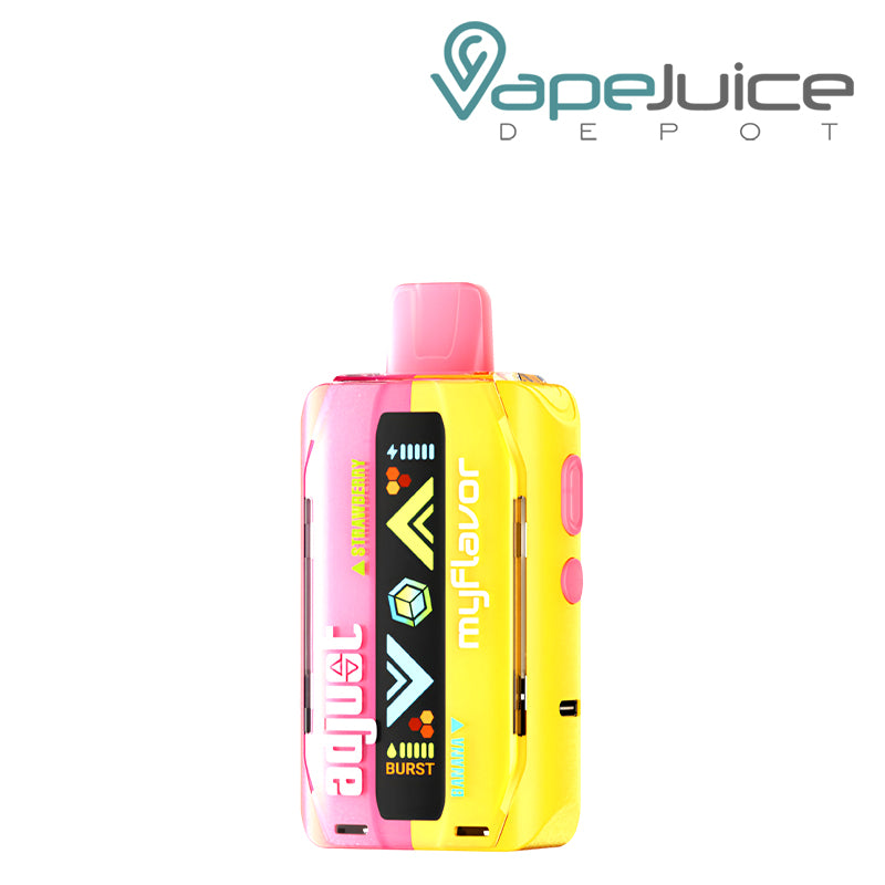 Strawberry Banana Adjust MyFlavor 40K Disposable Vape with smart screen display and control buttons - Vape Juice Depot