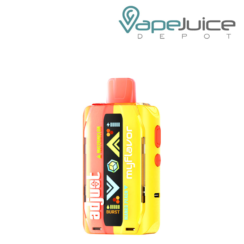 Watermelon Mango Peach Adjust MyFlavor 40K Disposable Vape with smart screen display and control buttons - Vape Juice Depot