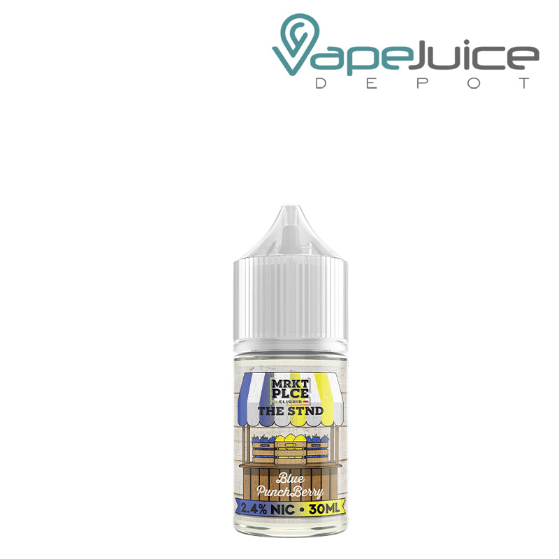 A 30ml bottle of Blue Punchberry MRKTPLCE Salt - Vape Juice Depot