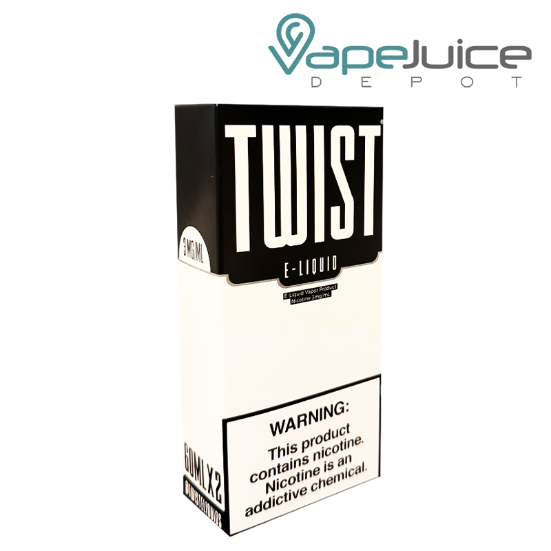 A box of Clear Twist E-Liquid 120ml with a warning sign - Vape Juice Depot