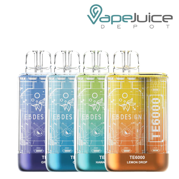 Four flavors of EB TE6000 Disposable - Vape Juice Depot
