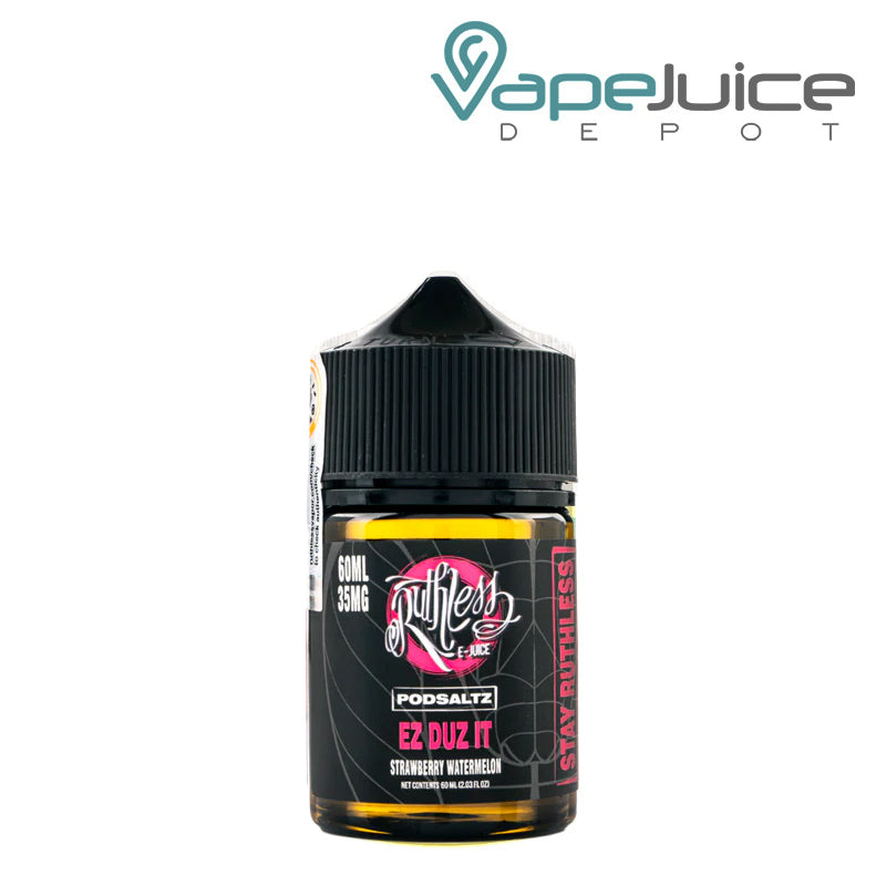 A 60ml bottle of EZ Duz It Ruthless PodSaltz - Vape Juice Depot