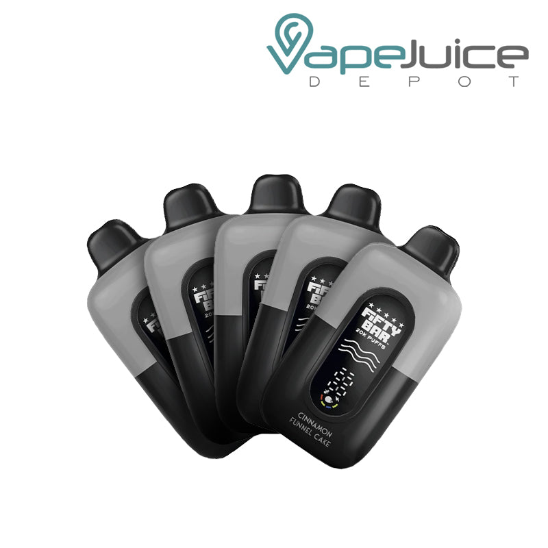 Fifty Bar V2 20k 20mg 5 Pack Bundle Cinnamon Funnel Cake - Vape Juice Depot