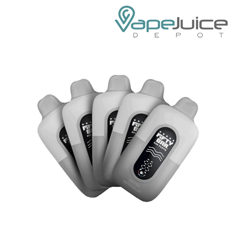 Fifty Bar V2 20k 20mg 5 Pack Bundle Frozen Watermelon - Vape Juice Depot