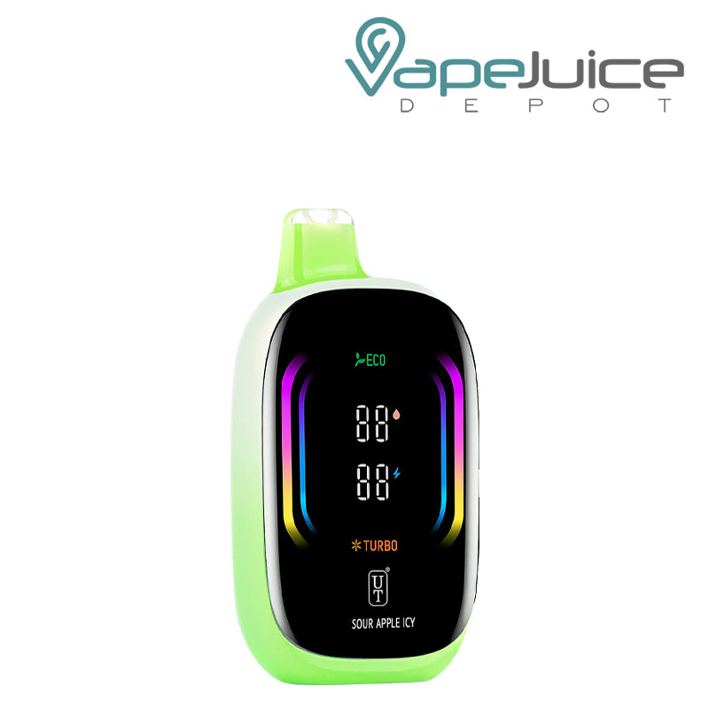Sour Apple Icy Flum UT Mello Pro 50K Disposable with display full screen - Vape Juice Depot