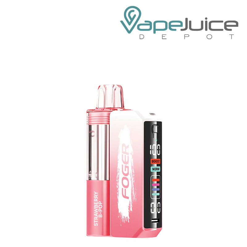 Strawberry B-Pop Foger Switch Pro Disposable Vape Kit with smart screen display - Vape Juice Depot