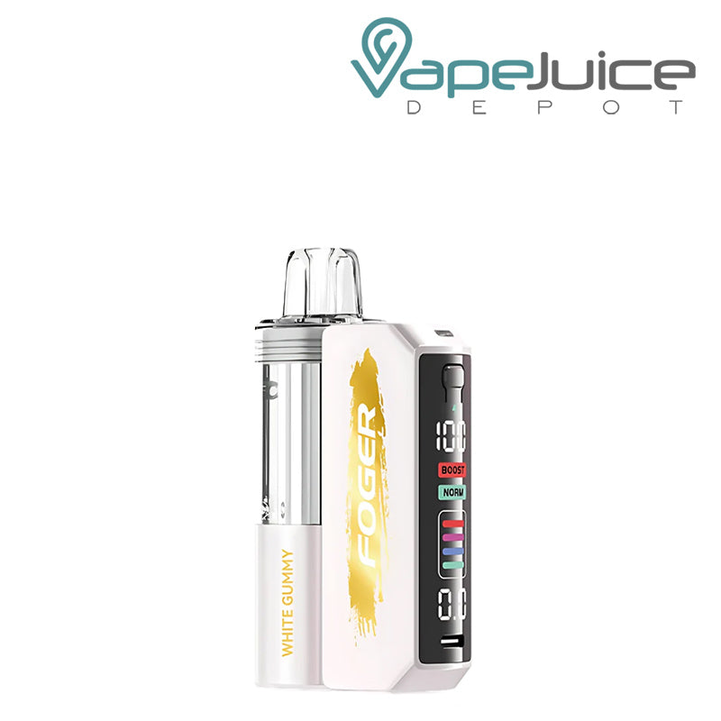 White Gummy Foger Switch Pro Disposable Vape Kit with smart screen display - Vape Juice Depot
