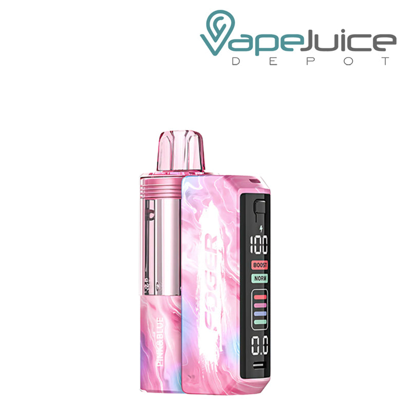 Pink & Blue Foger Switch Pro Disposable Vape Kit with smart display screen – Vape Juice Depot