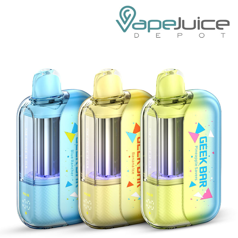 Three Flavors of Geek Bar CLR Edition 50K Disposable - Vape Juice Depot