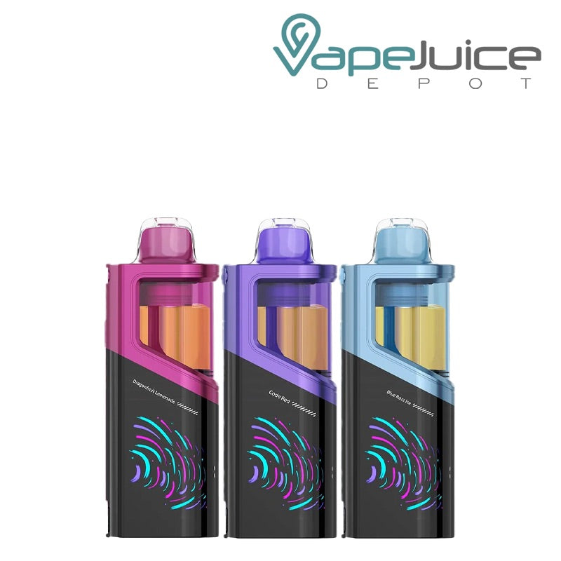 Three different flavors of Geek Bar Clio Platinum 50K Disposable Pod - Vape Juice Depot