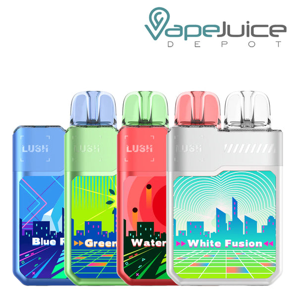 Four Flavors of Geek Bar Digiflavor Lush 20K Disposable - Vape Juice Depot