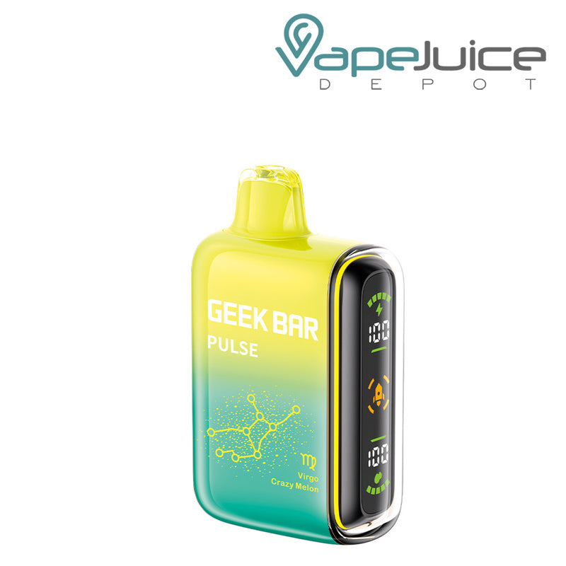 Crazy Melon Geek Bar Pulse 15000 Disposable with a display screen on the side - Vape Juice Depot