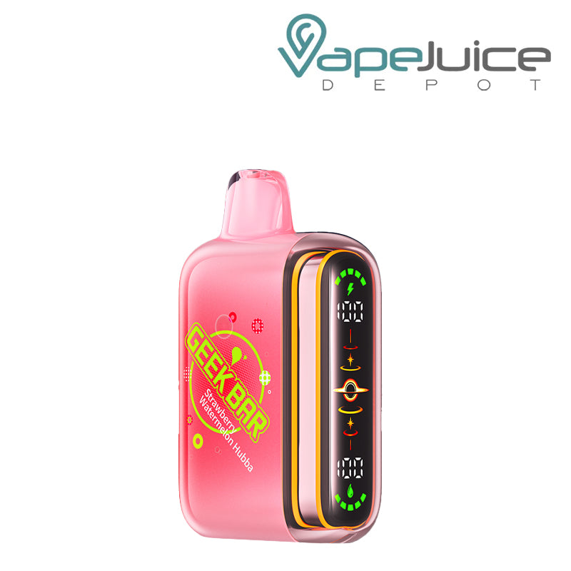 A Strawberry Watermelon Hubba Geek Bar Pulse 2 25K Disposable with a display screen - Vape Juice Depot