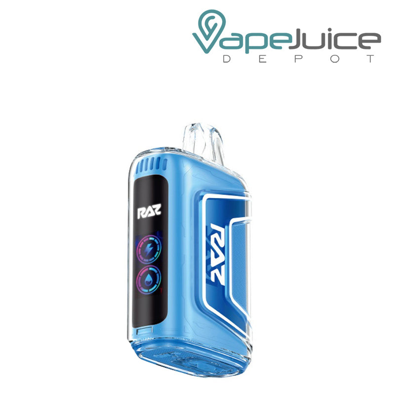 Blue Razz Ice Geek Vape RAZ TN9000 Disposable  and a 0.96″ HD Display Screen with eLiquid/ Battery Indicators- Vape Juice Depot