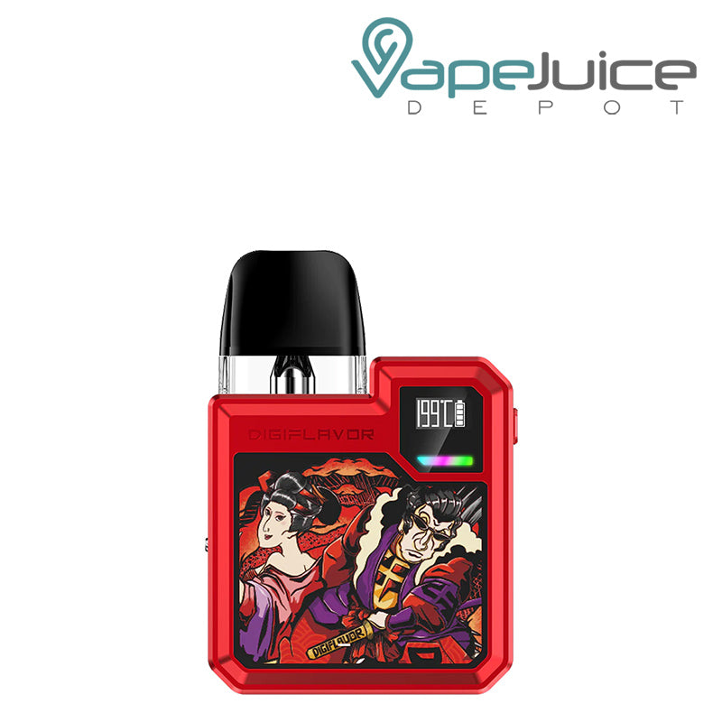 Samurai Red GeekVape Digi Q Pod Kit with HD OLED Display RGB Light - Vape Juice Depot