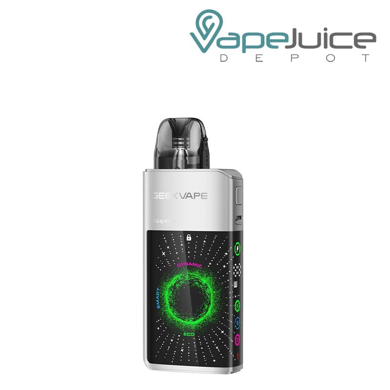 Silver GeekVape Digi Q Vista Pod Kit with display screen - Vape Juice Depot