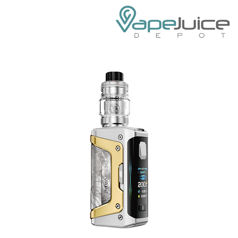 Everest Sunshine GeekVape Aegis Legend 5 Kit with a display screen and a button - Vape Juice Depot