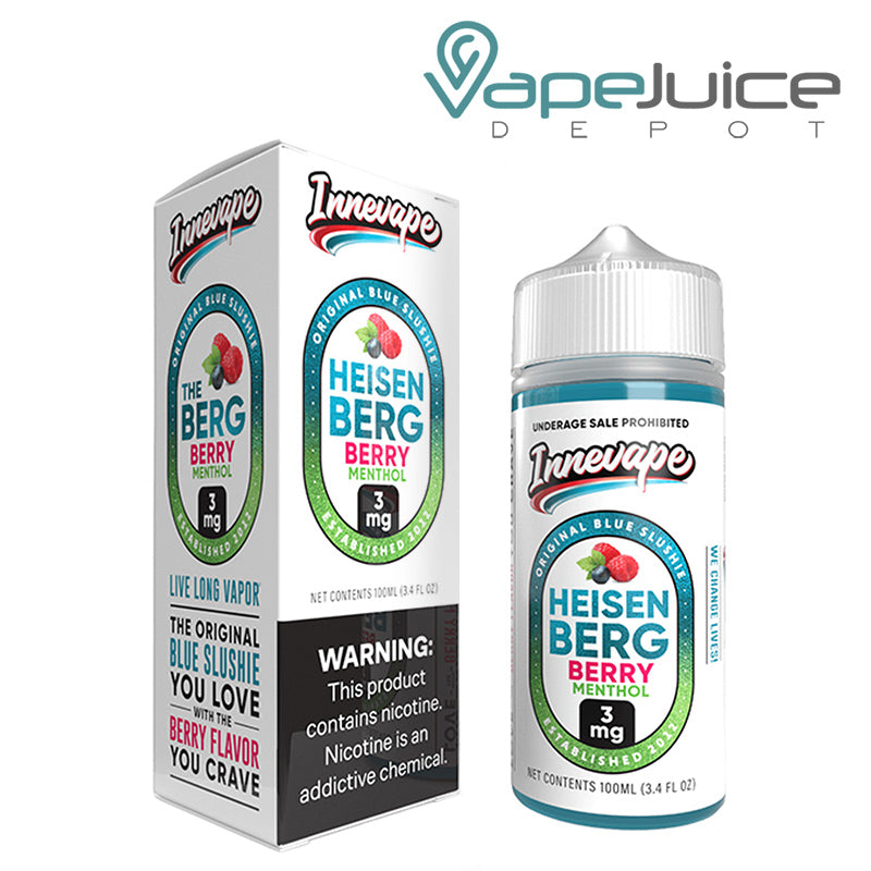 Vape Juice Flavors HEISENBERG BERRY MENTHOL 100ML – INNEVAPE – LA FABRICA  VAPE STORE Blue Slushie Australia