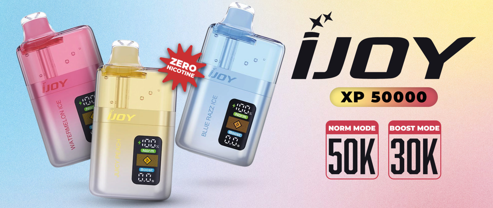 iJoy XP50000 Zero Nicotine Disposable