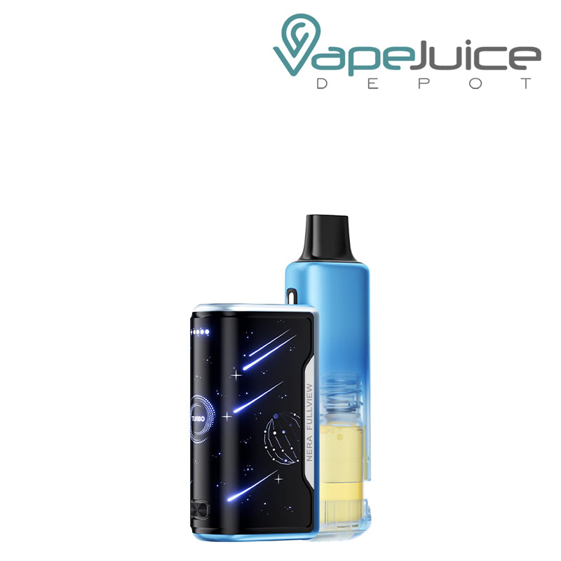 Back side of the Blue Razz Ice Lost Mary Nera Fullview 70K Disposable Kit – Vape Juice Depot