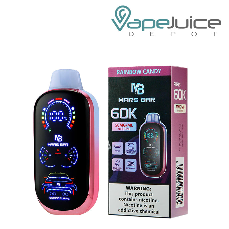 Rainbow Candy Mars Bar 60K Disposable with Digital Screen - Vape Juice Depot