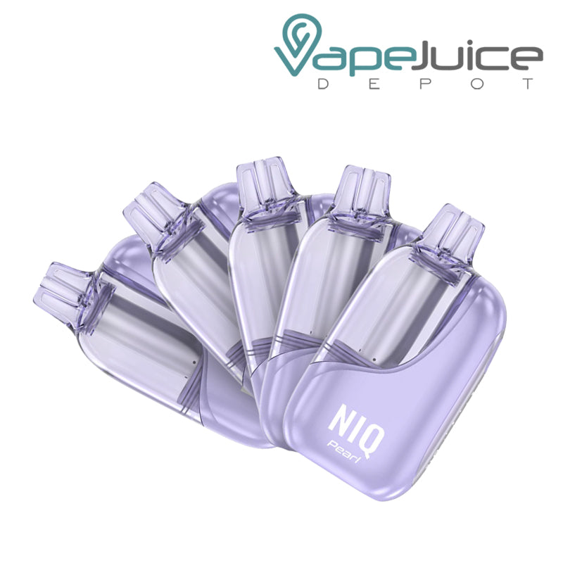 NIQ Pearl 50K 5 Pack Bundle grape ice - Vape Juice Depot
