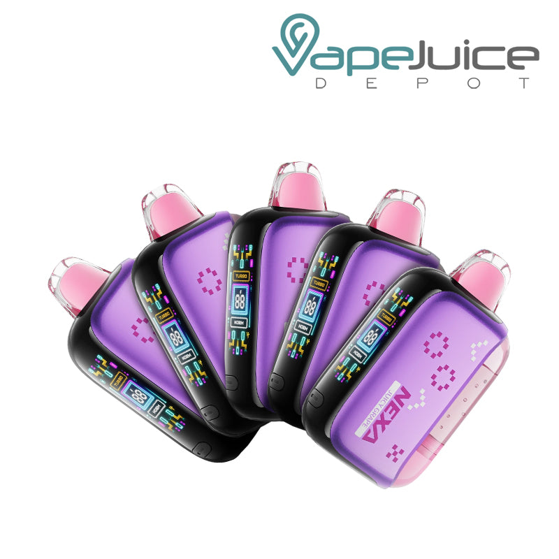 Nexa Pix 35k visible 5 pack bundle Juicy Grape - Vape Juice Depot