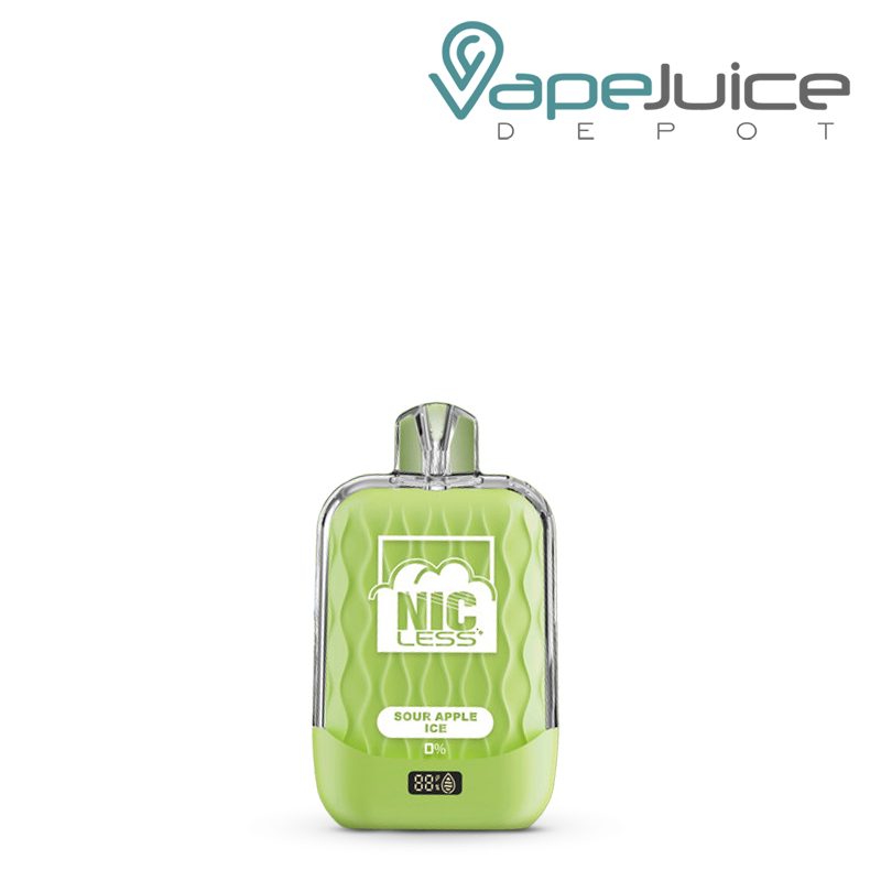A Sour Apple Ice Nic Less NC15000 ZERO Nicotine Disposable - Vape Juice Depot