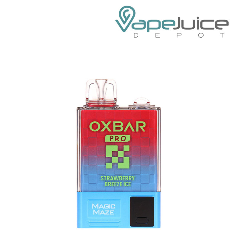Strawberry Breeze Ice OXBAR Magic Maze Pro 10000 Disposable with Led Display Screen - Vape Juice Depot
