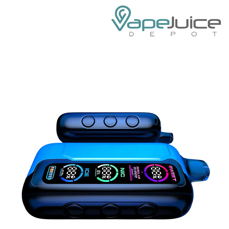Side view of the OXBAR SYNTRIX Ghost It 40K Disposable with HD screen - Vape Juice Depot