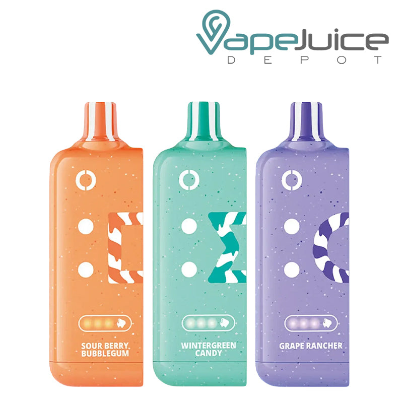 Three flavors of Off Stamp Sweet Cube 25000 Disposable Pod - Vape Juice Depot