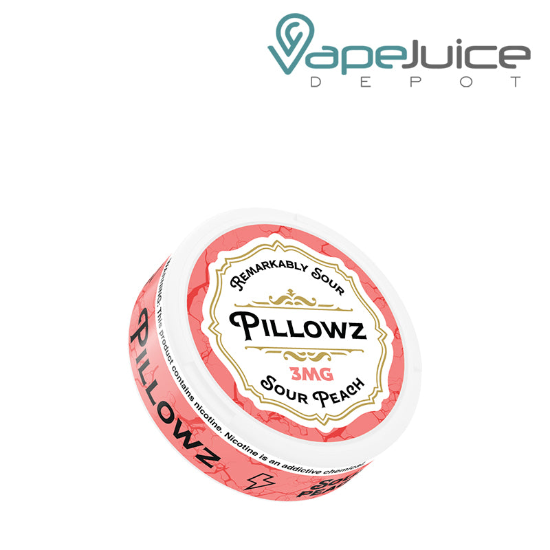 Side of Pillowz Pouches Sour Peach - Vape Juice Depot