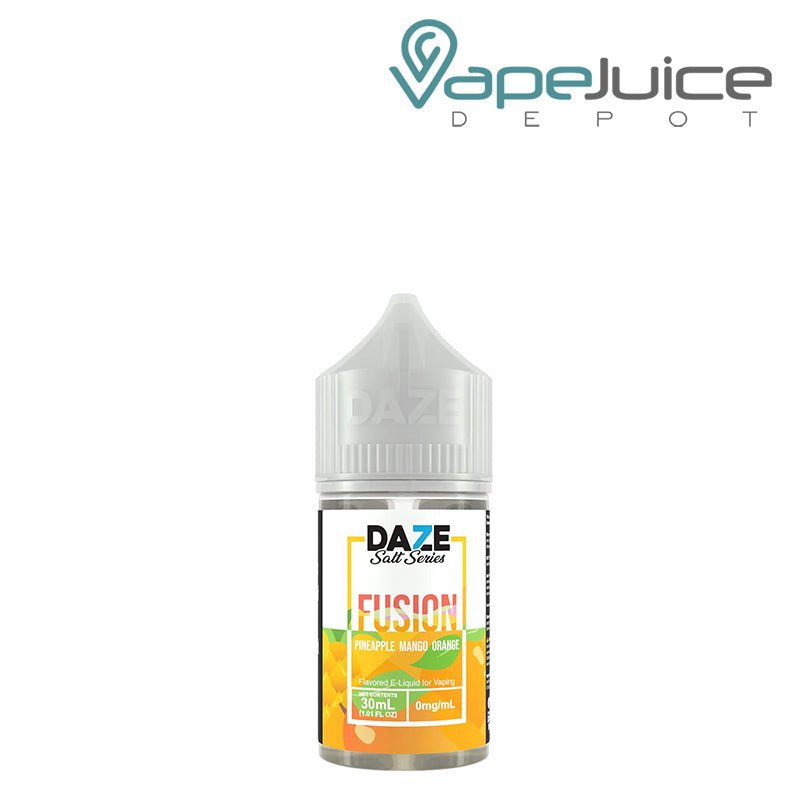 A 30ml bottle of Pineapple Mango Orange 7 Daze Fusion Salt - Vape Juice Depot
