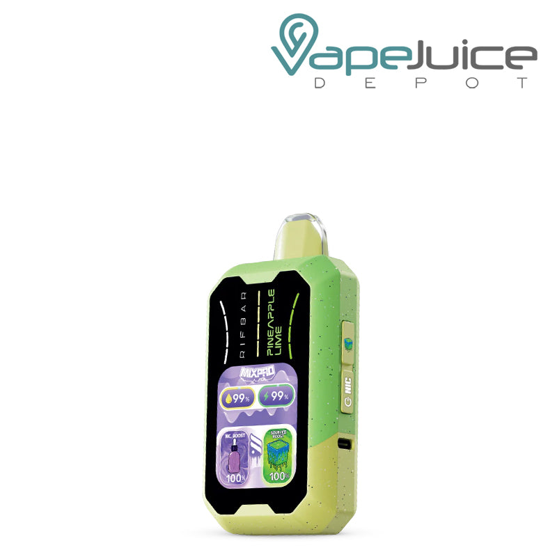 A Pineapple Lime Rifbar Mixpro 40K Disposable with smart full screen and button - Vape Juice Depot