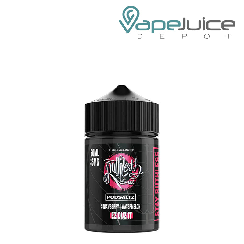 A 60ml bottle of EZ Duz It Ruthless PodSaltz - Vape Juice Depot