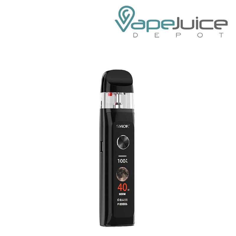 A Black SMOK Novo 6 Ultra Kit with a touchscreen and button - Vape Juice Depot