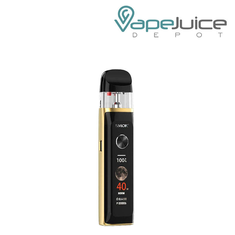A Gold SMOK Novo 6 Ultra Kit with a touchscreen and button - Vape Juice Depot
