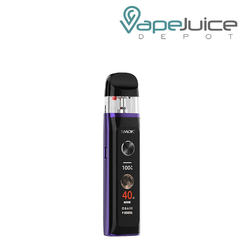 A Purple SMOK Novo 6 Ultra Kit with a touchscreen and button - Vape Juice Depot