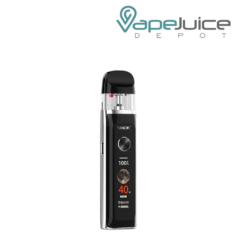 A Silver SMOK Novo 6 Ultra Kit with a touchscreen and button - Vape Juice Depot