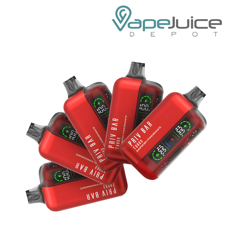 Raspberry Pomegranade SMOK Priv Bar Turbo 5-Pack Bundle - Vape Juice Depot