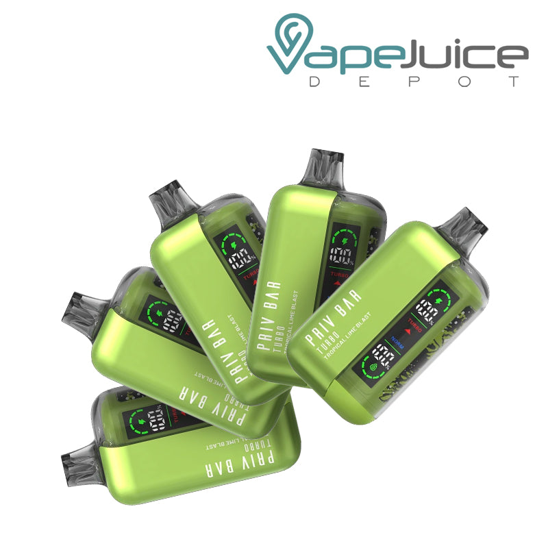 Tropical Lime Blast SMOK Priv Bar Turbo 5-Pack Bundle - Vape Juice Depot