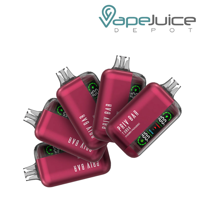 Cherry Paradise SMOK Priv Bar Turbo 5-Pack Bundle - Vape Juice Depot