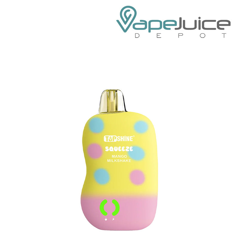 Mango Milkshake TopShine Squeeze 10000 Disposable and a LED Indicator on it - Vape Juice Depot