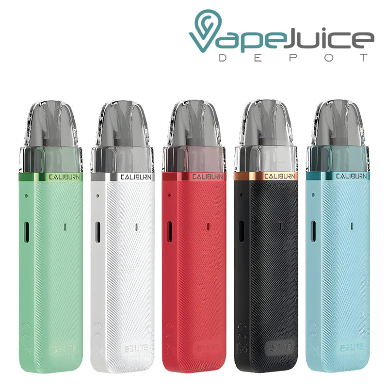 Five Colors of UWELL Caliburn G3 Lite Pod System - Vape Juice Depot