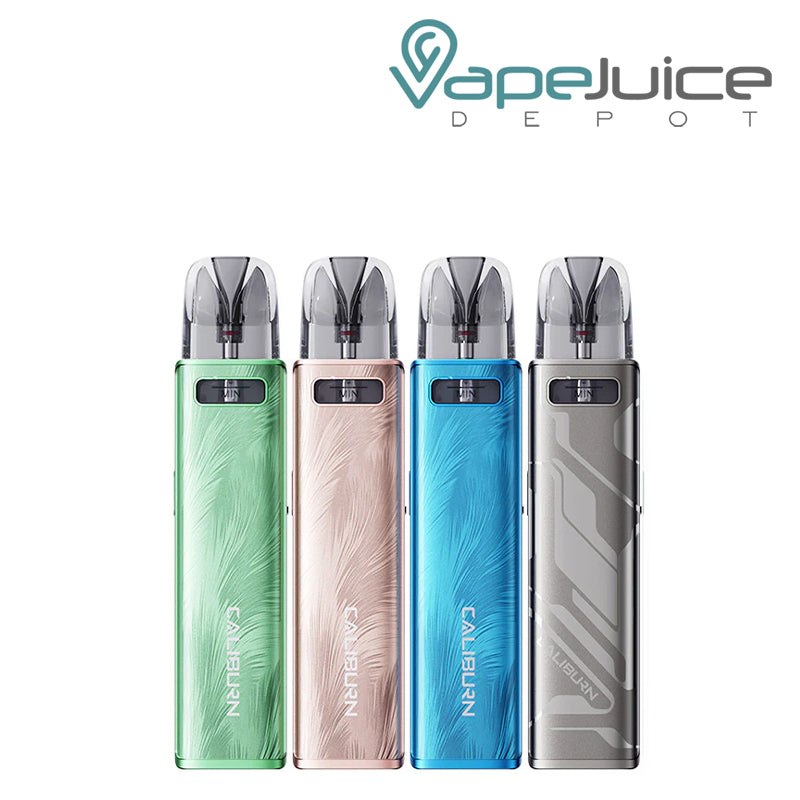Four Colors of UWELL Caliburn G3 Pro Pod System with Display Screen - Vape Juice Depot