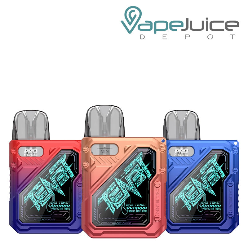 Three Colors of UWELL Caliburn GK3 Tenet Pod Kit - Vape Juice Depot