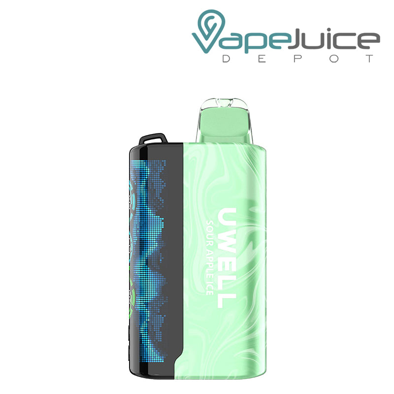 A sour apple ice Uwell Koko 60k disposable with a 3D curved display screen - Vape Juice Depot