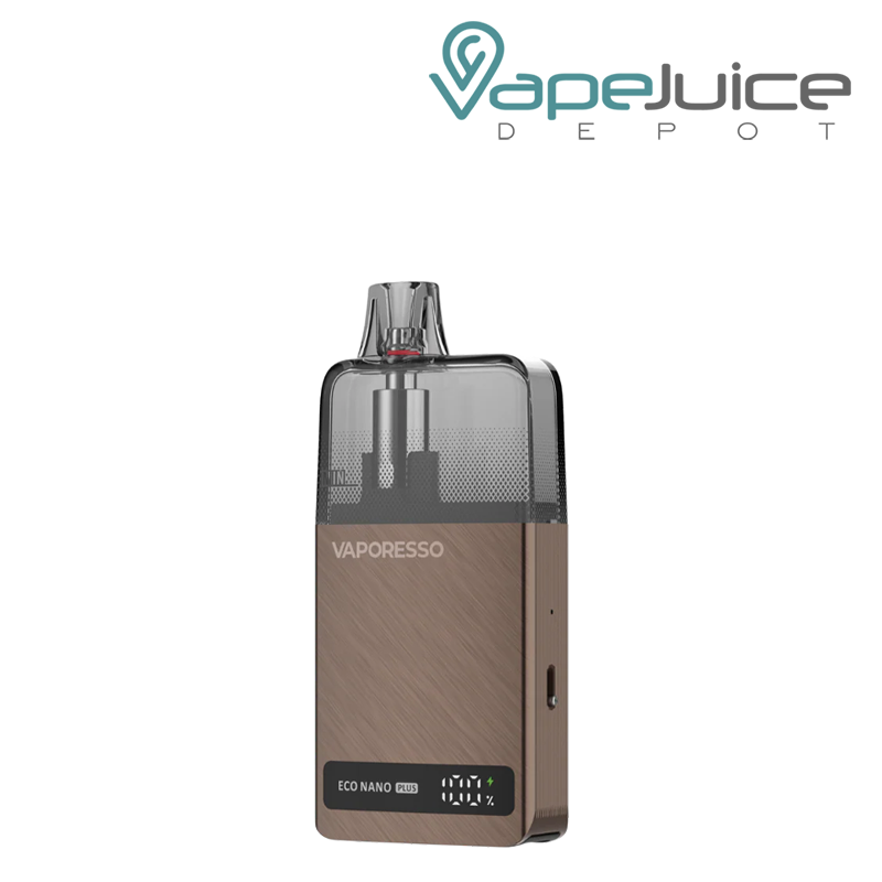 Mocha Brown Vaporesso ECO Nano Plus Pod System Kit with digital screen - Vape Juice Depot